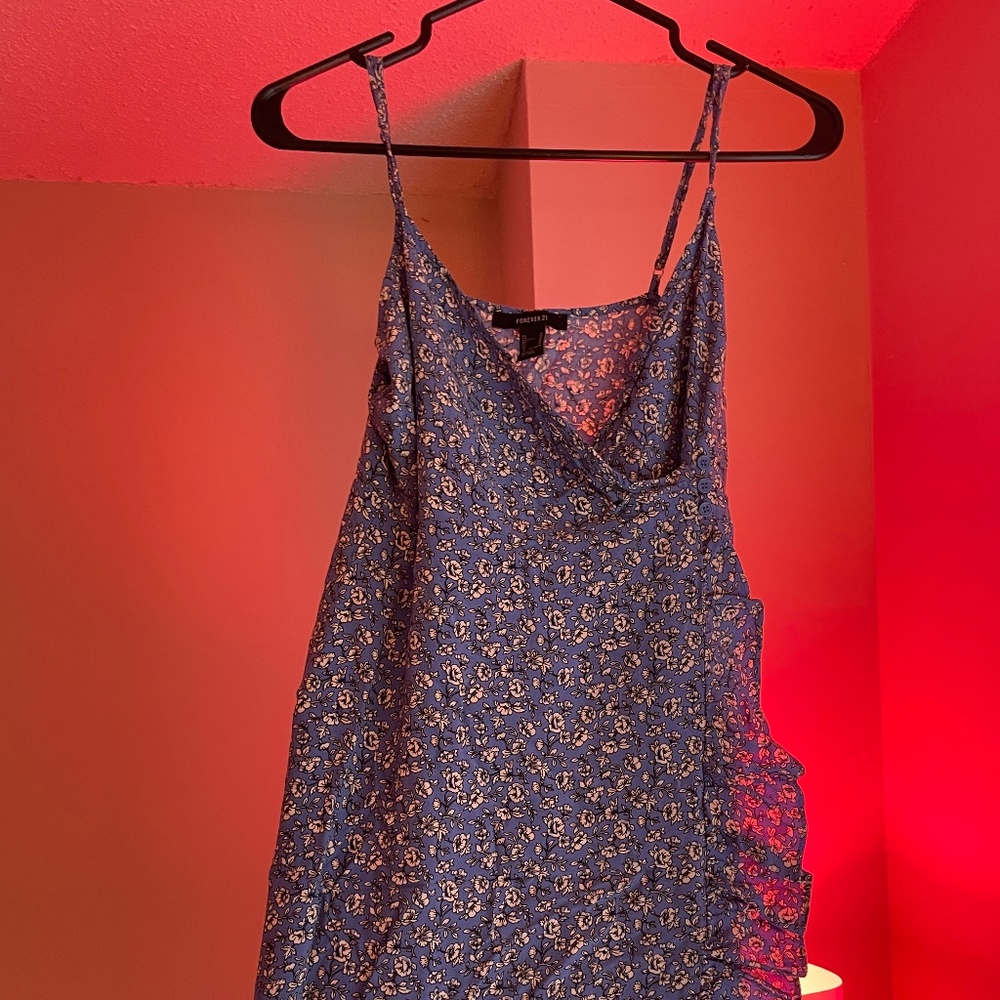 Blue floral dress